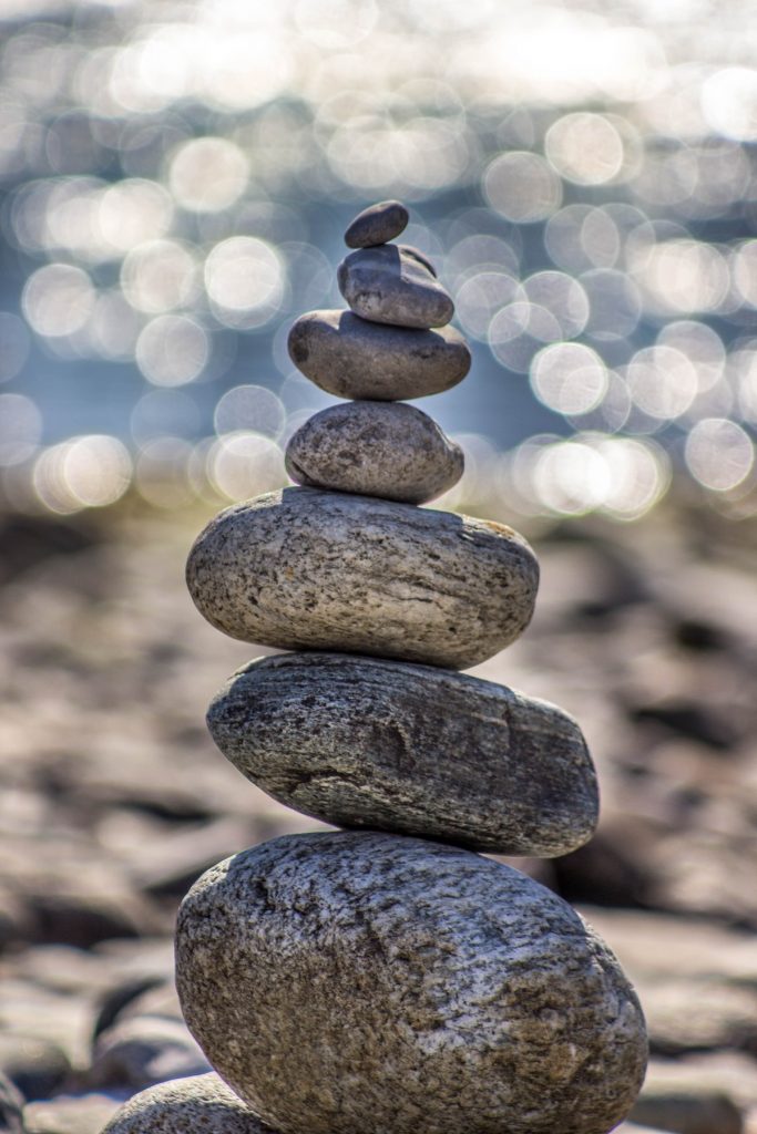 A photo of a stack of rocks, each getting smaller toward the top.